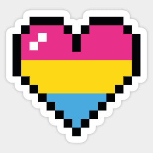 Pansexual 8 bit heart Sticker